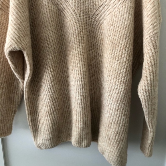 Madewell Beige Ivory Ribbed Pullover Sweater 2X - Picture 6 of 10